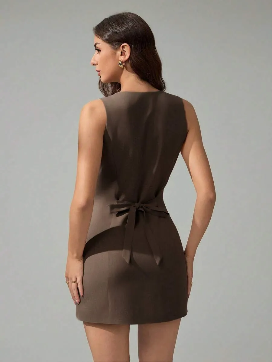Women Sleeveless Mini Dress